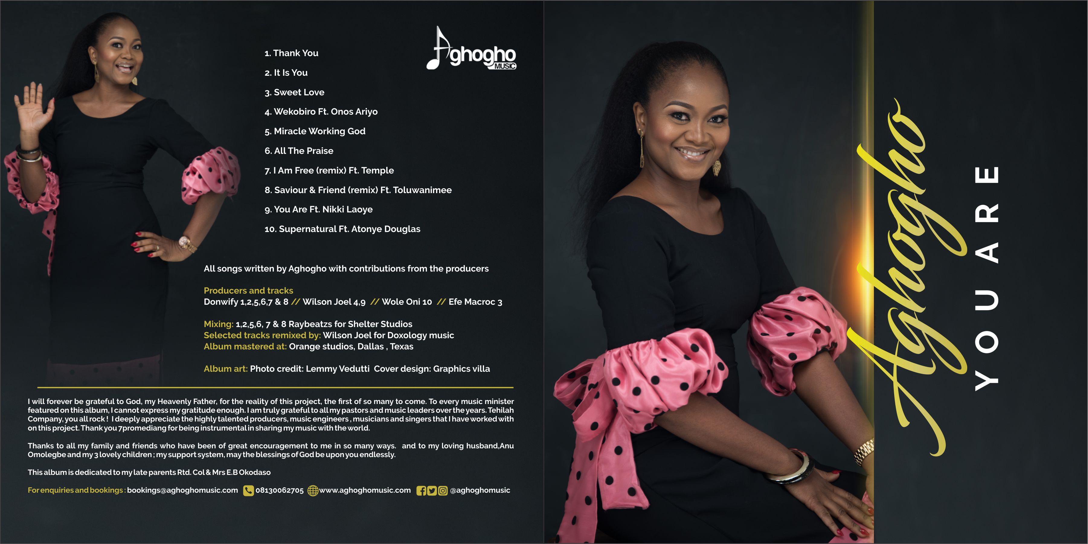 Aghogho Releases 'You Are' Album now live on digital stores Aghogho Releases 'You Are' Album now live on digital stores