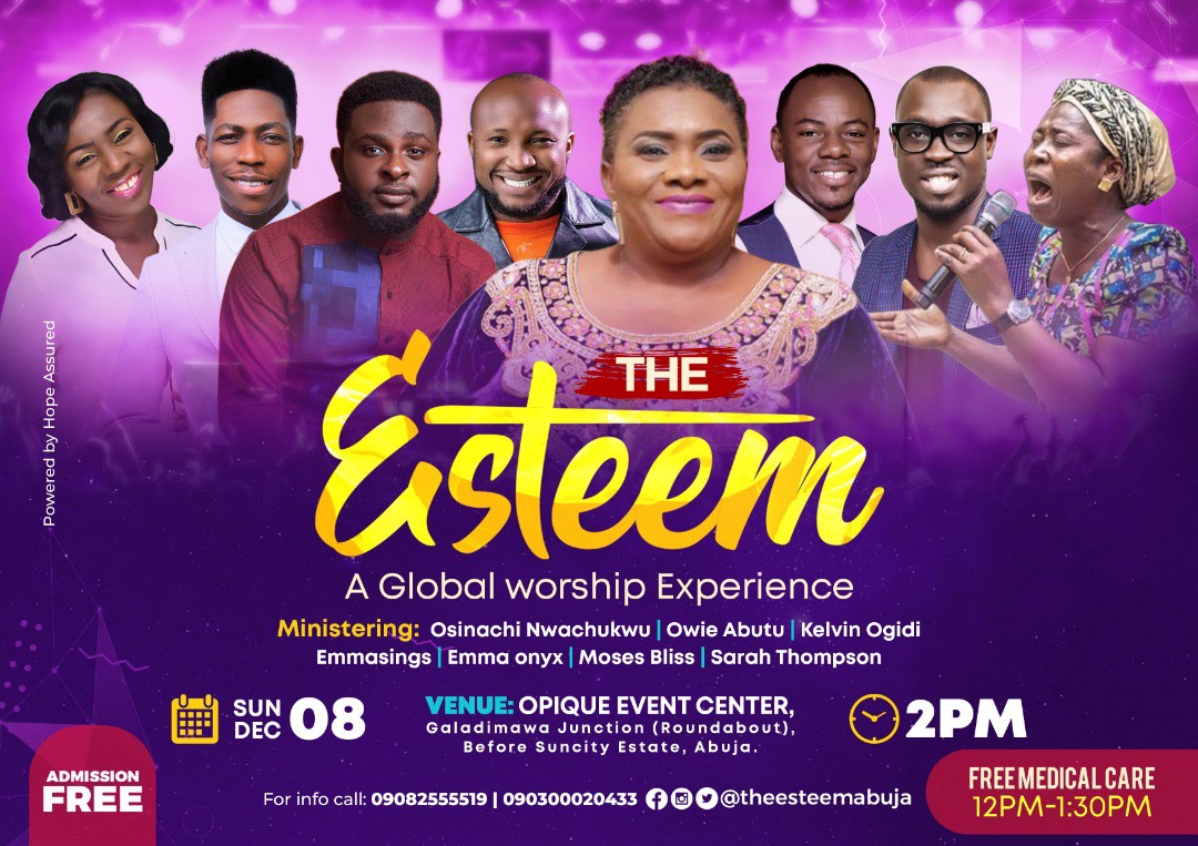 The Esteem 2019 to hold on Sunday Dec. 8 with Frank Edwards, Kelvin Ogidi, Owie Abutu & others