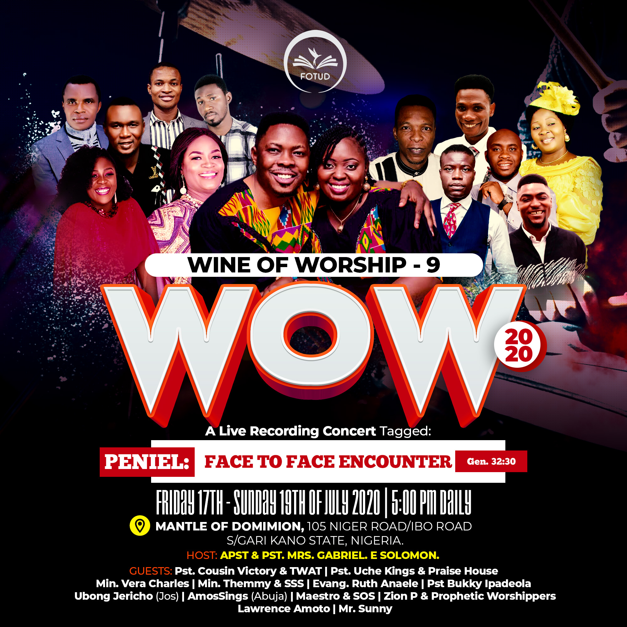 EVENT: WINE OF WORSHIP 9 (WOW 2020) | Friday 17th to Sunday 19th of July 2020