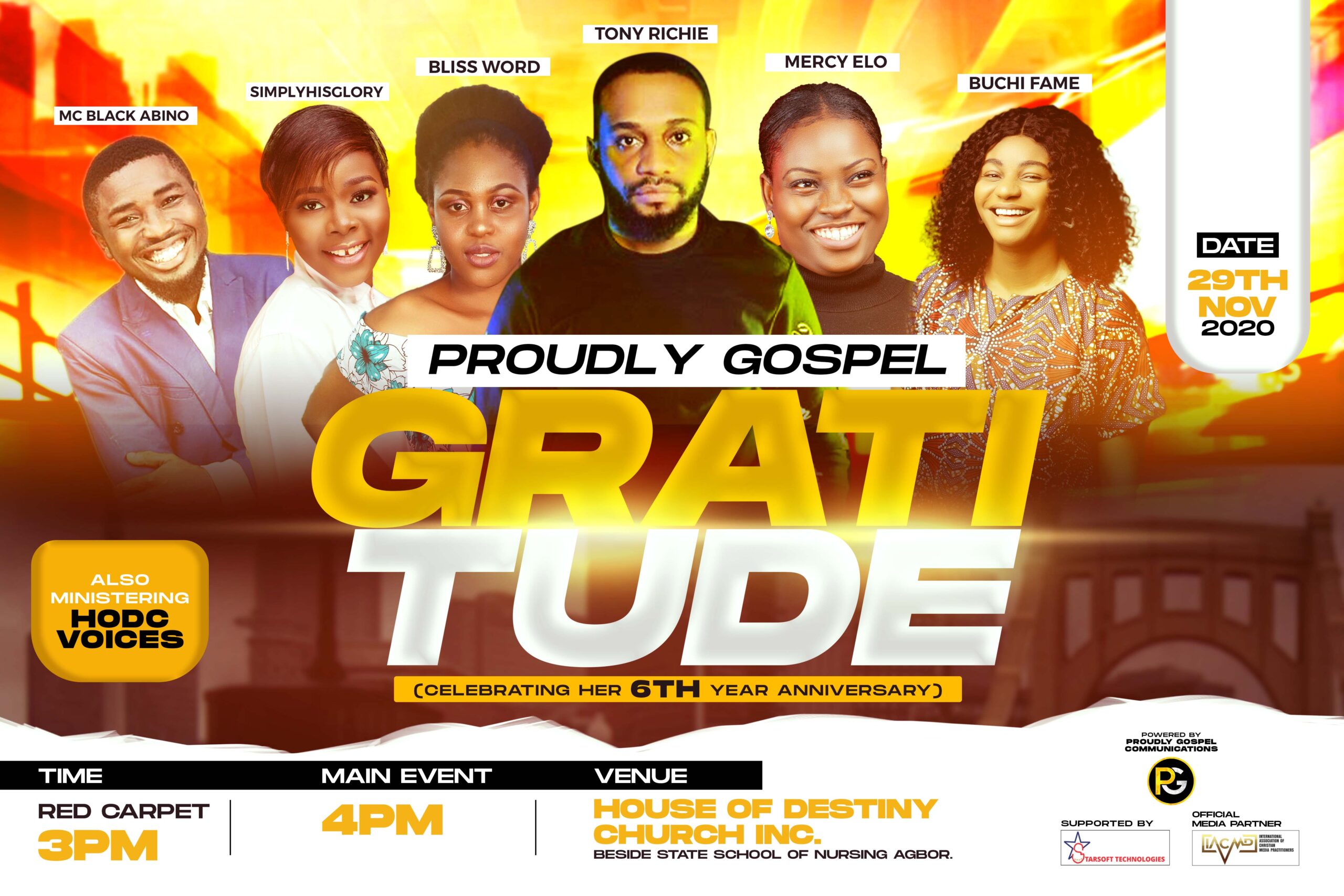 [EVENT] Tony Richie, SimplyHisGlory, Mercy Elo And Others To Minister at Proudly Gospel 6th Year Anniversary
