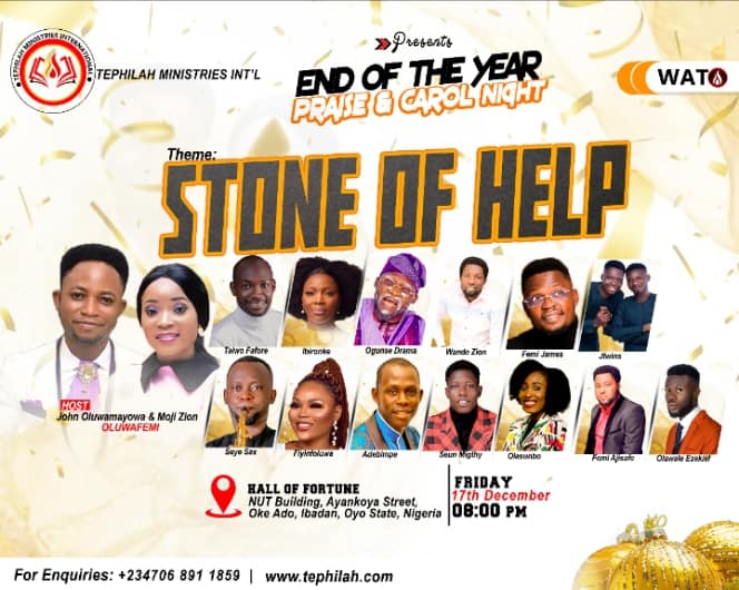 [EVENT] Tephilah Ministries Presents End of Year Praise & Carol Night 'Stone of Help'
