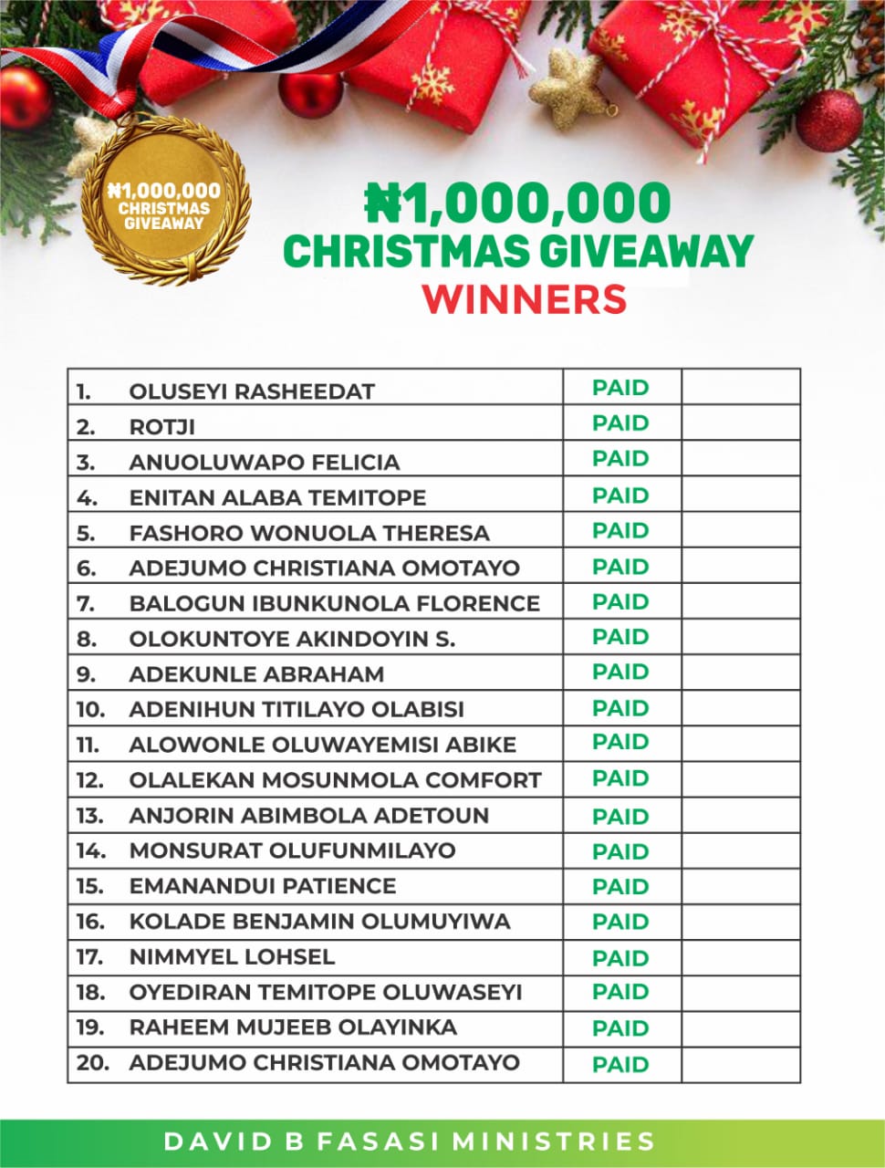 NEWS: Popular Preacher And Philanthropist, David B Fasasi gives N1 Million Naira plus $2000 To Nigerians NEWS: Popular Preacher And Philanthropist, David B Fasasi gives N1 Million Naira plus $2000 To Nigerians