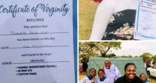 Church Gives Certificate Of Virginity To Ladies After Test In South Africa (Photos