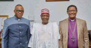 PHOTOS: Kwankwaso and Running Mate, Bishop Isaac Idahosa Meet Anglican Primate