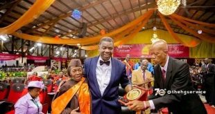PAPA Adeboye Celebrates Oldest Graduating Bible College Student