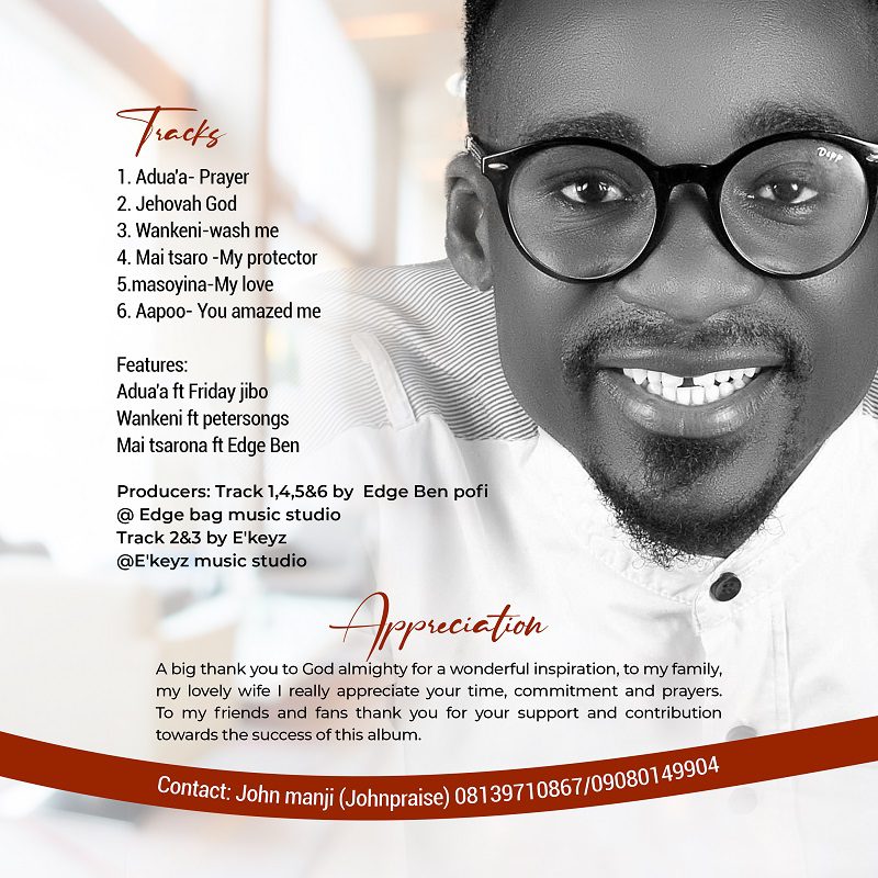 John Praise released New Album titled Jehovah God