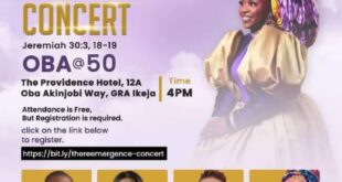 OBA TO CELEBRATE 50 YEARS WITH REEMERGENCE CONCERT; SETS TO HOST ONOS ARIYO, SOLA ALLYSON, NOSA.