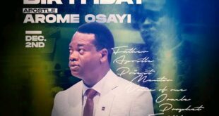Happy 45th birthday Apostle Arome Osayi