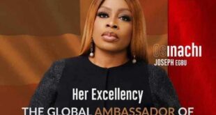 Gospel Singer Sinach becomes global Ambassador