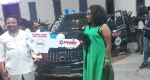 Pastor Chinedu Ezenwa The CEO of PWAN Advantage gave out two Cars at the Regent Night & Awards & Mercedes Benz SUV & a Toyota Camry
