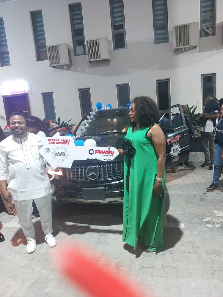 Pastor Chinedu Ezenwa The CEO of PWAN Advantage gave out two Cars at the Regent Night & Awards & Mercedes Benz SUV & a Toyota Camry