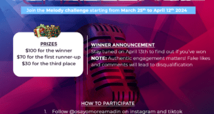 [News] $200 Up For Grabs As Amadin Osayomore Joseph MD Announces “Melody Challenge.