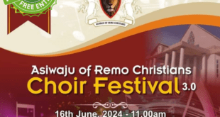 Asiwaju Of Remo Christians Choir Festival 3.0 Is Here!
